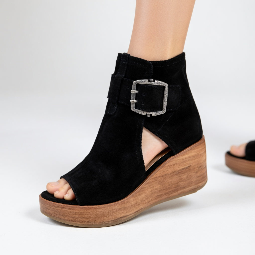 Otap™ – Moderne Stiefeletten mit Keilabsatz und offener Zehenpartie